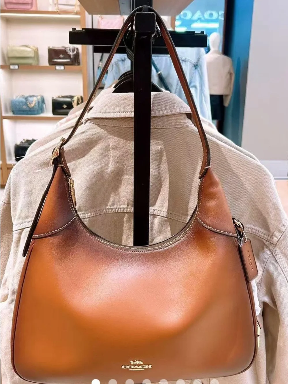 Coach Ella bag in Redwood burnished leather